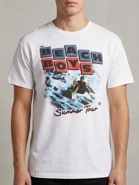 The Beach Boys Unisex White Summer TOUR '86 Graphic T-shirt Size XL